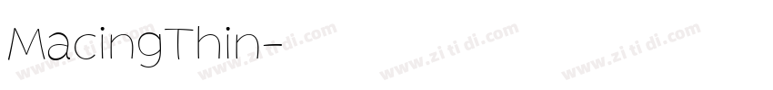 MacingThin字体转换