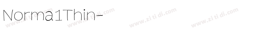 Norma1Thin字体转换