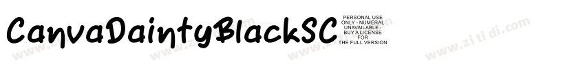 CanvaDaintyBlackSC字体转换