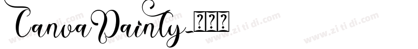 CanvaDainty字体转换