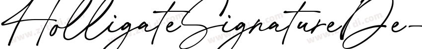 HolligateSignatureDe字体转换
