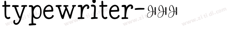typewriter字体转换