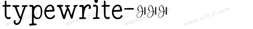 typewrite字体转换