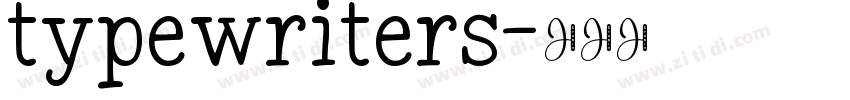 typewriters字体转换
