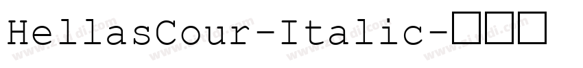 HellasCour-Italic字体转换