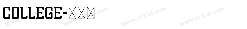 COLLEGE字体转换