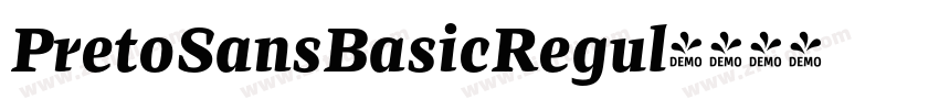 PretoSansBasicRegul字体转换