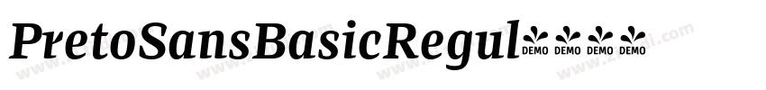 PretoSansBasicRegul字体转换