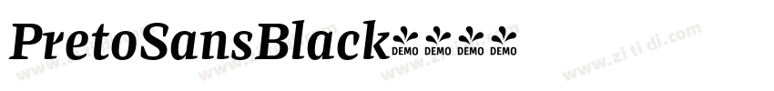 PretoSansBlack字体转换