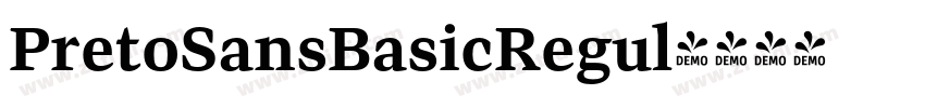 PretoSansBasicRegul字体转换