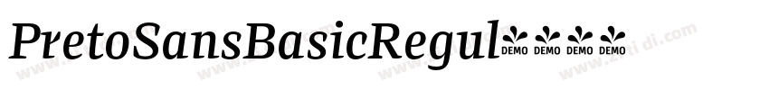 PretoSansBasicRegul字体转换