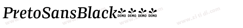PretoSansBlack字体转换
