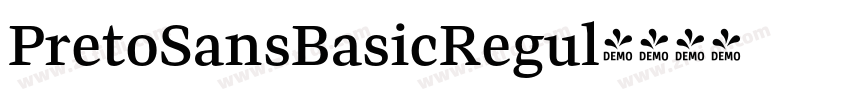 PretoSansBasicRegul字体转换