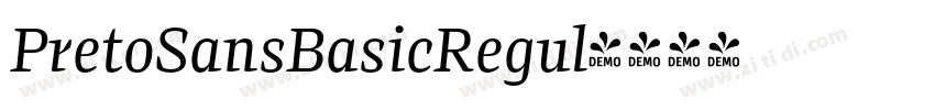 PretoSansBasicRegul字体转换