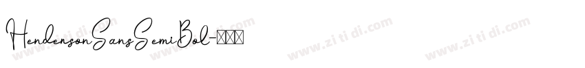 HendersonSansSemiBol字体转换