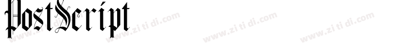 PostScript字体转换