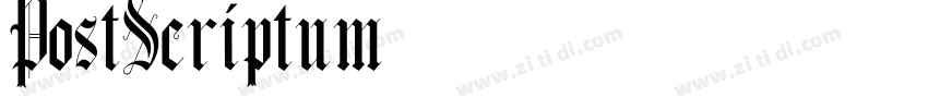 PostScriptum字体转换