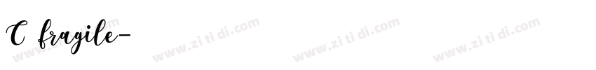 C乐安fragile字体转换
