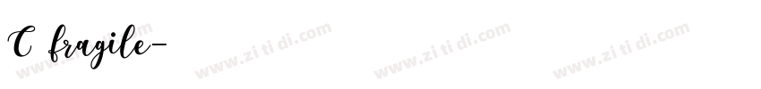 C乐安fragile字体转换