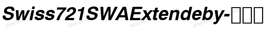 Swiss721SWAExtendeby字体转换