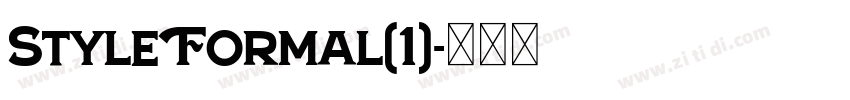 StyleFormal(1)字体转换