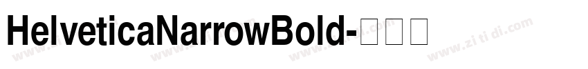 HelveticaNarrowBold字体转换