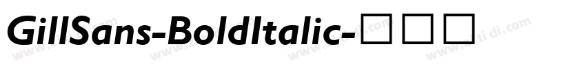GillSans-BoldItalic字体转换