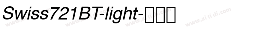 Swiss721BT-light字体转换