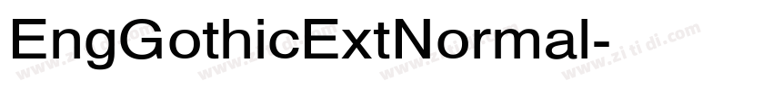 EngGothicExtNormal字体转换