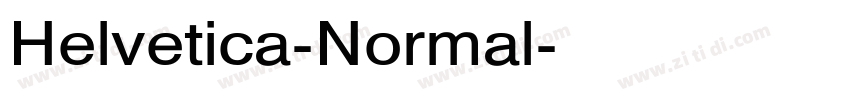 Helvetica-Normal字体转换