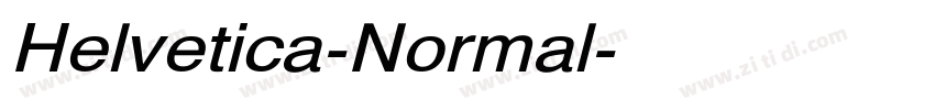 Helvetica-Normal字体转换