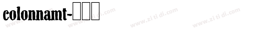 colonnamt字体转换