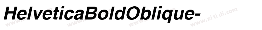 HelveticaBoldOblique字体转换