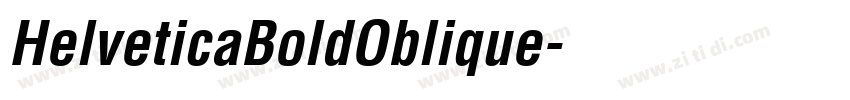 HelveticaBoldOblique字体转换