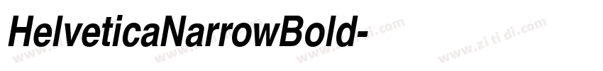 HelveticaNarrowBold字体转换