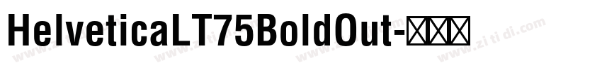 HelveticaLT75BoldOut字体转换