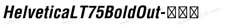 HelveticaLT75BoldOut字体转换