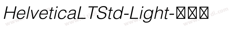 HelveticaLTStd-Light字体转换