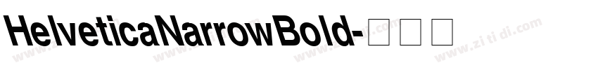 HelveticaNarrowBold字体转换