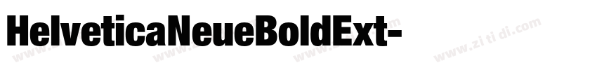 HelveticaNeueBoldExt字体转换