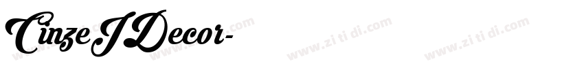 CinzeIDecor字体转换