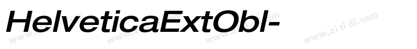 HelveticaExtObl字体转换