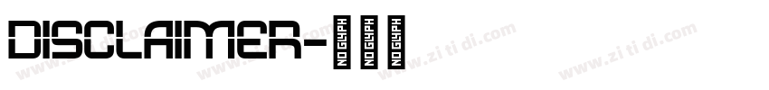 Disclaimer字体转换