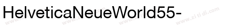 HelveticaNeueWorld55字体转换