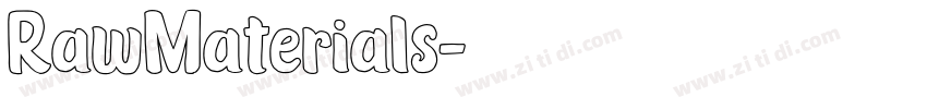 RawMaterials字体转换