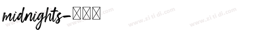 midnights字体转换