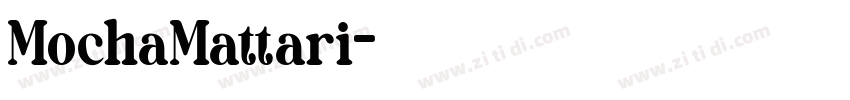 MochaMattari字体转换