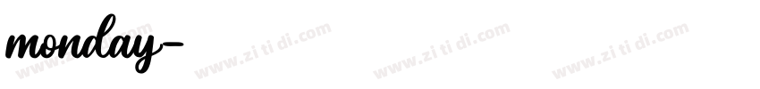 monday字体转换