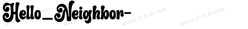 Hello_Neighbor字体转换