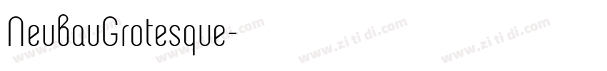 NeubauGrotesque字体转换